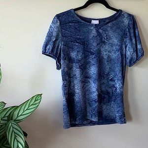 Blue White Tie Dye Tee